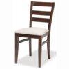 Silla madera de haya Milan asiento tapizado estructura color nogal