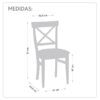 Medidas silla madera de haya Cruz