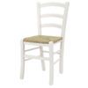Silla madera de haya Mar asiento anea color blanco