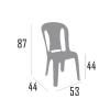 medidas Silla plastico laguna
