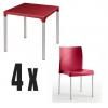 oferta conjunto sillas y mesa plastico