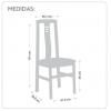 Silla madera de haya Carla medidas