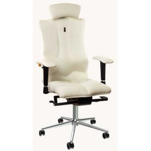 Silla operativa Elegance tapizado eco-piel perforada blanco con el reposacabezas