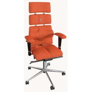 Silla operativa Pyramid tapizado azure-naranja
