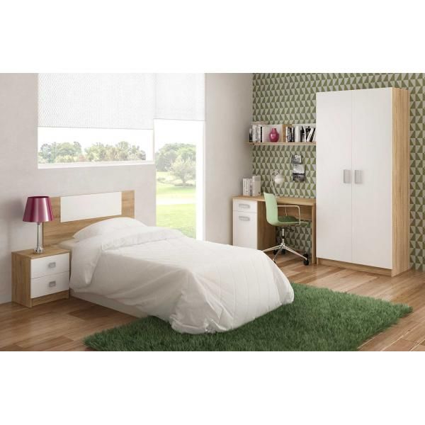 Dormitorio juvenil cambria champion con mesa de estudio
