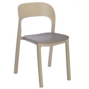 Silla Ona color arena asiento chocolate