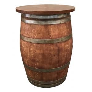 Mesa Barrica con tablero color nogal