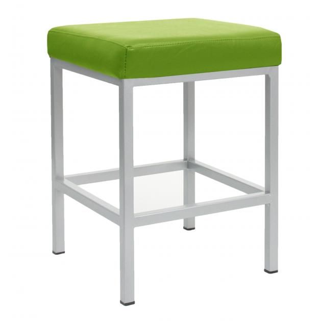 Taburete Daniel bajo tapizado skay verde lima