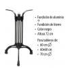 Base Ferr 3 apoyos hierro o aluminio fundido negro