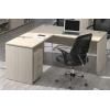 Mesa oficina recta Euro 2000 con ala color roble