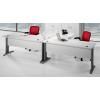 Mesa Recta Euro 3000 con ala color blanco