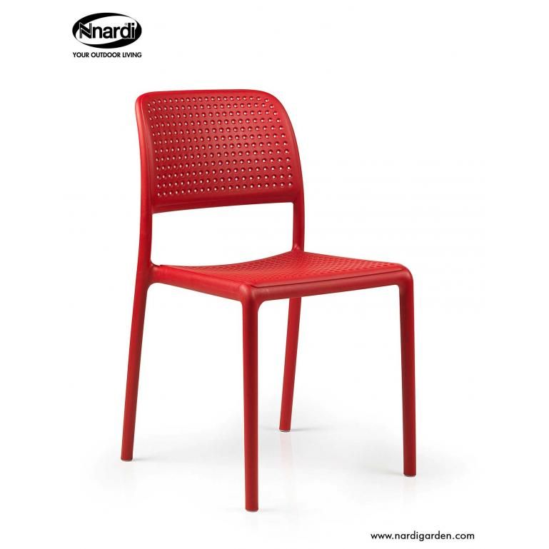 Silla Bora Bistrot Nardi color rosso