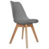 Silla New Tower plus con asiento tapizado gris