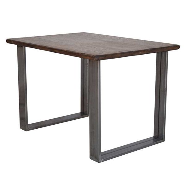 Mesa Dealer hierro barnizado madera