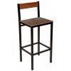 Taburete alto Mila asiento nogal