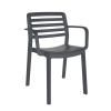 Sillón Wind brazos color gris oscuro