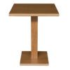 mesa de roble pie central