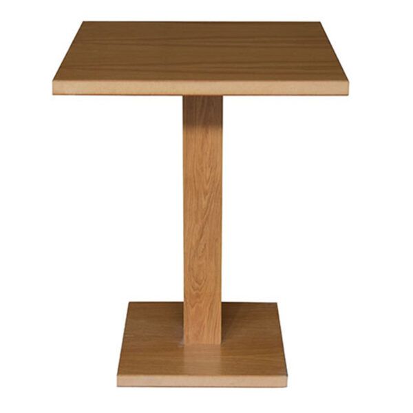 mesa de roble pie central