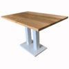 Clive Mesa madera de roble pata en dm blanco tablero roble macizo natural diag dch