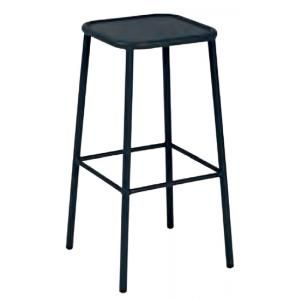Taburete metalico Cory negro texturizado