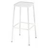 Taburete metalico Cory blanco texturizado