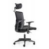 Silla operativa Viena color negro vista perfil