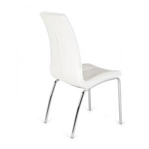 Silla Seb tapizado blanco vista posterior