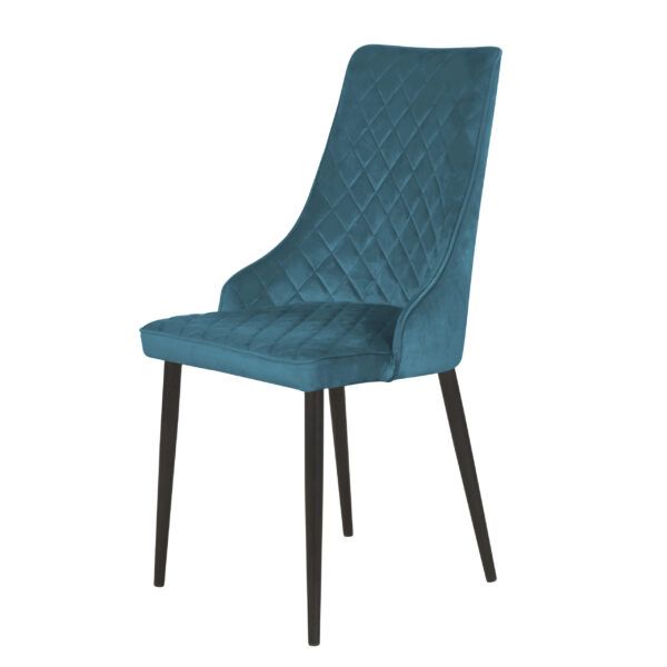 Silla tapizada Imperial Velvet color azul