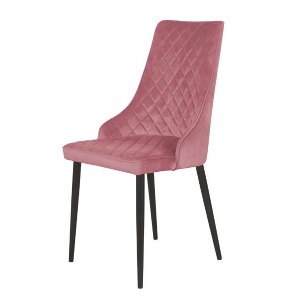 Silla tapizada Imperial Velvet color rosa