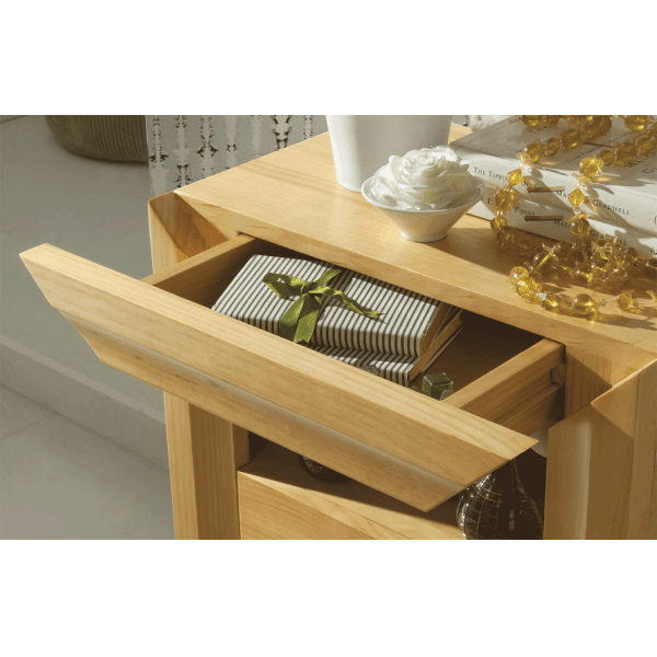 Dormitorio Verona detalle cajon escondido mesita noche
