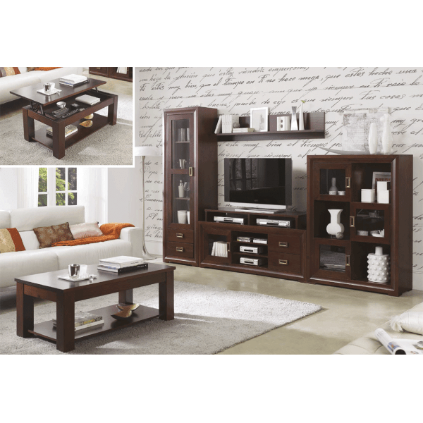 Salon Verona ambiente 5 color nogal oscuro