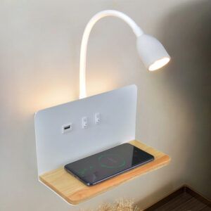 Luz de lectura con cargador inalambrico