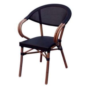 Sillon parisino Cebu textilene negro