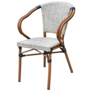 Sillon parisino Rino textilene gris