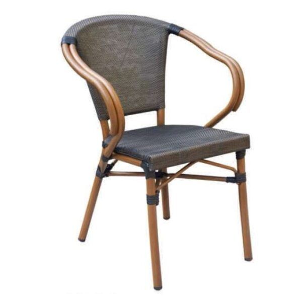 Sillon parisino Rino textilene marron