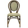 Silla parisina Dijon rattan negro-beige